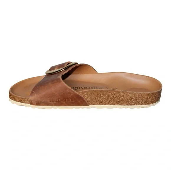 Birkenstock | Madrid Big Buckle Sandals | Cognac | Size 40 | Narrow Fit - Picture 6 of 15